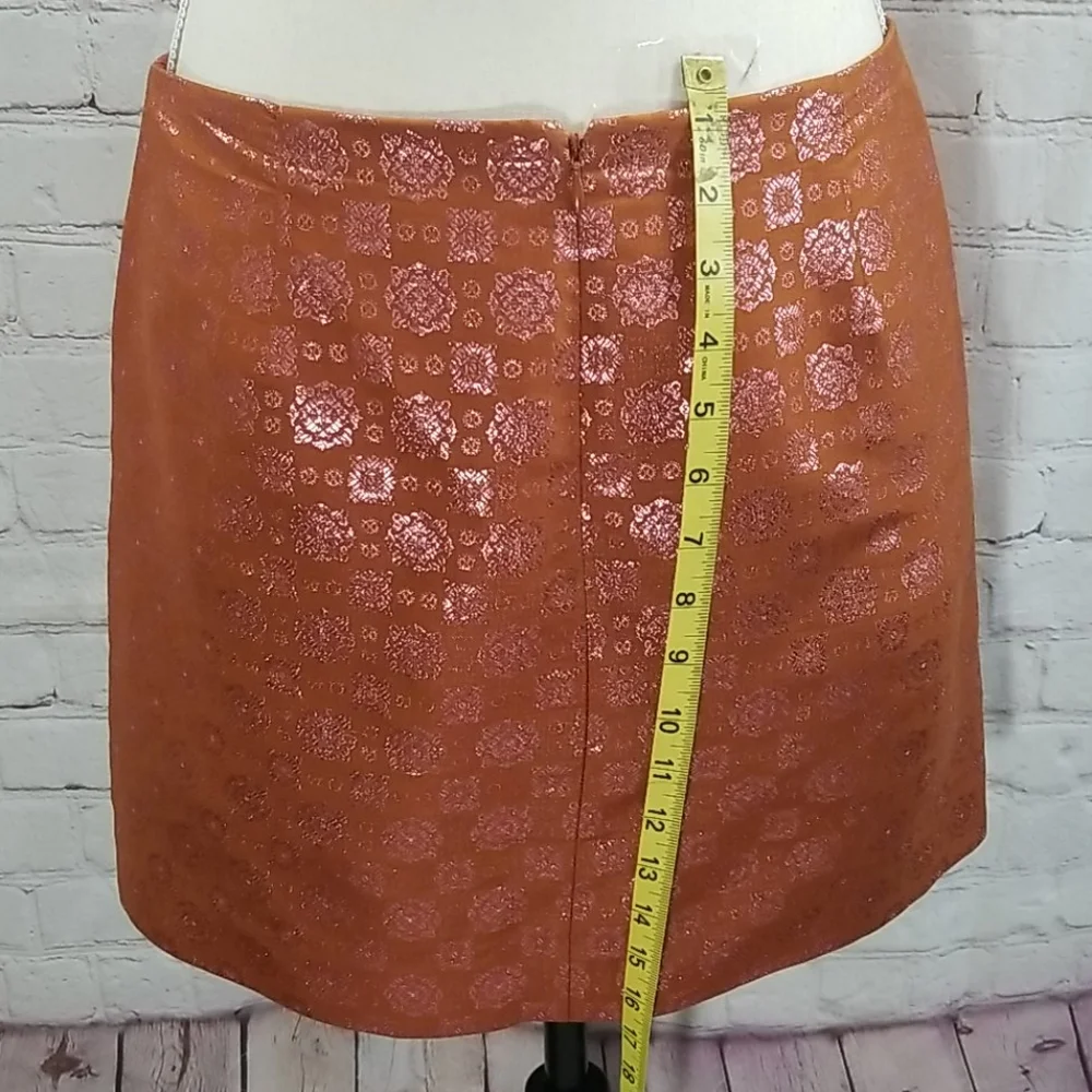 J. Crew Collection Pink Shimmer Silk Brocade Skirt
